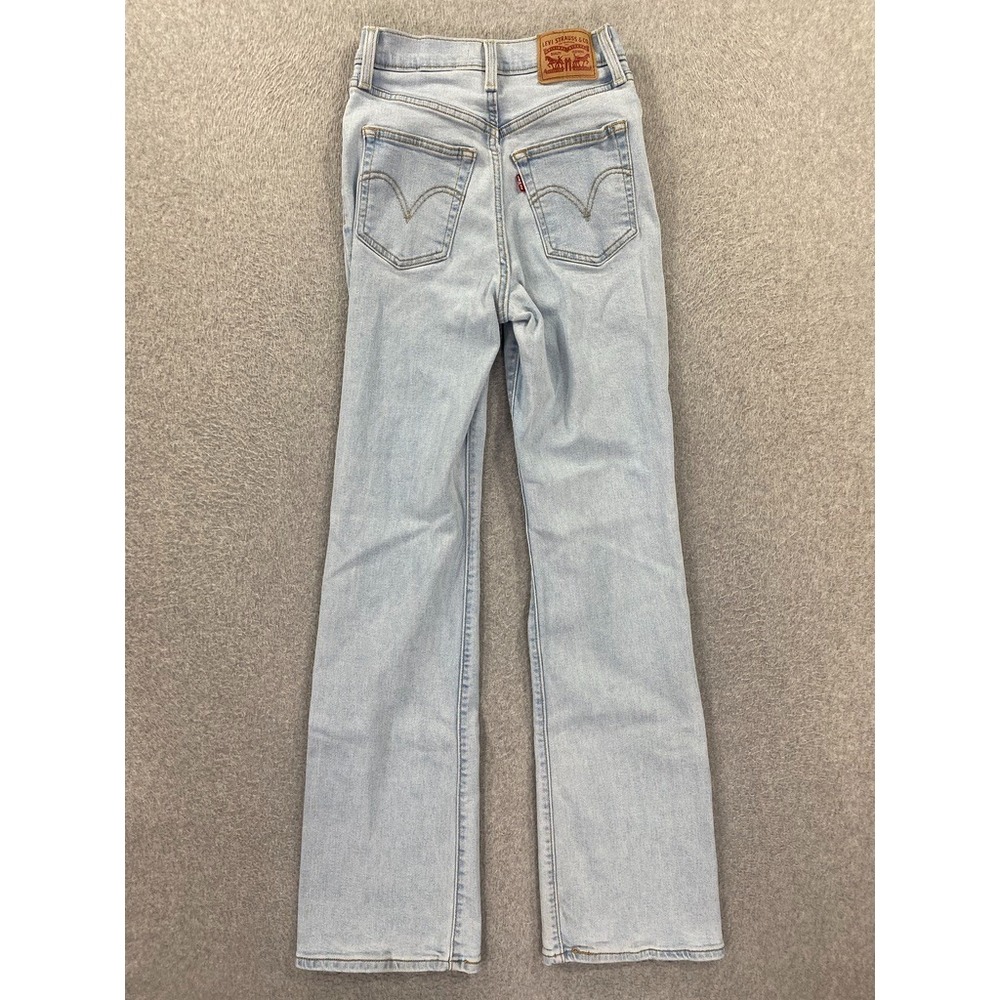 Levis Ribcage Boot Jeans Womens 26 (24x32) Mid Rise Stretch‎ Button Fly Denim - Picture 10 of 11